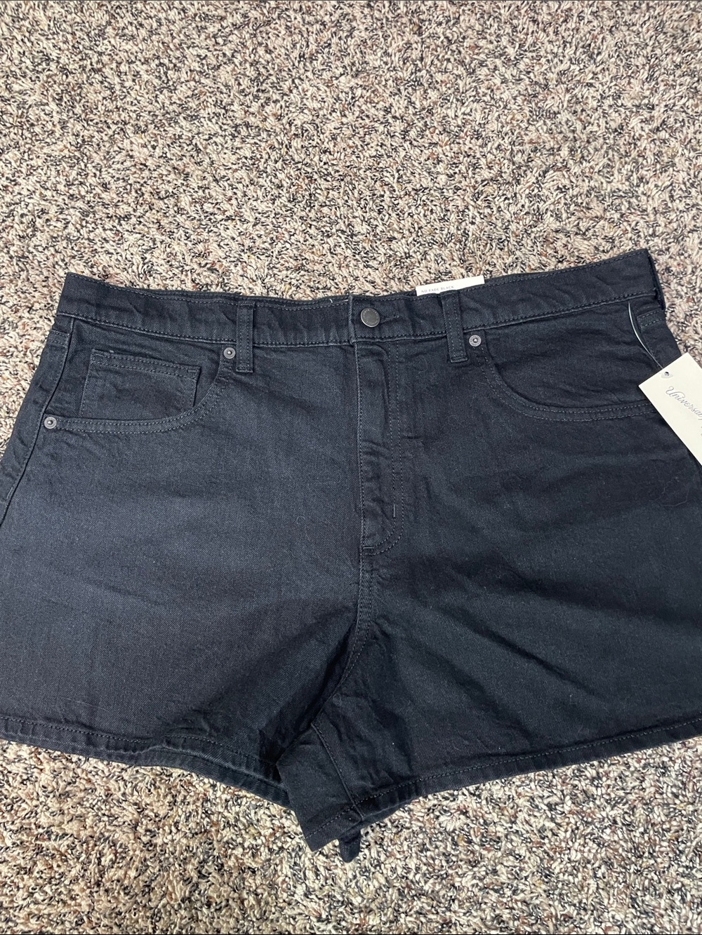 Black Denim High-Rise Shorts Universal Thread Woman’s Plus Size 16 | NEW